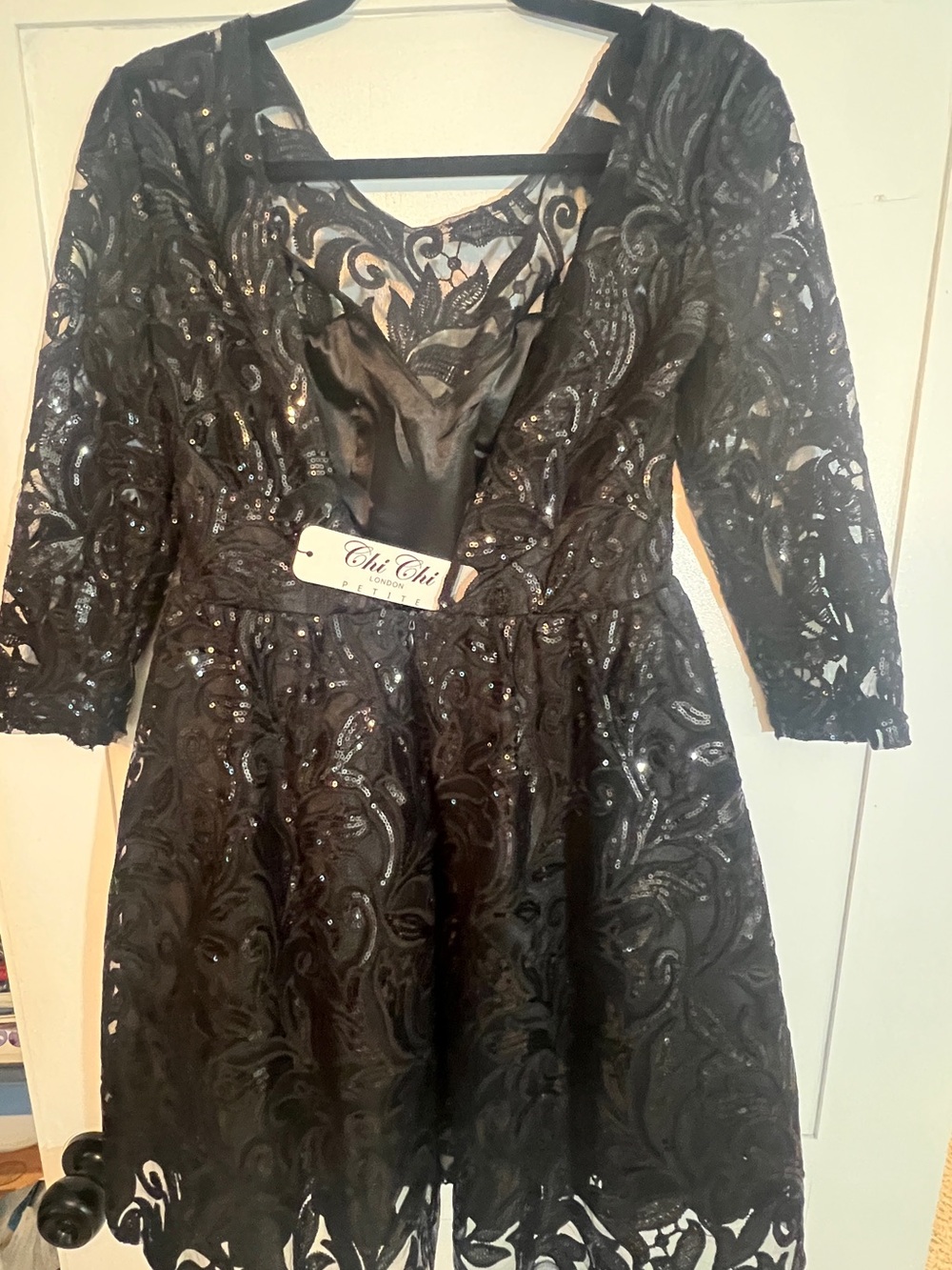 Chi Chi London Black Lace Party Dress